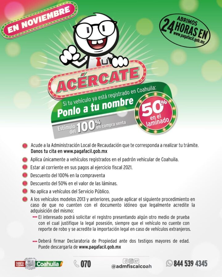 Obtén seguridad jurídica: Consulta Repuve y calcula tu adeudo de placas en Coahuila